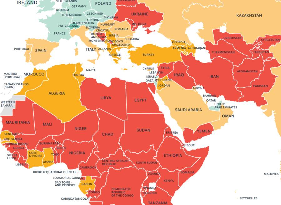 Die Landkarte der politischen Risiken in über 200 Ländern ...