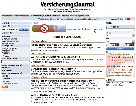 Die Premieren-Ausgabe vom 7. Februar 2008 (Klick auf den Screenshot öffnet die Ausgabe)