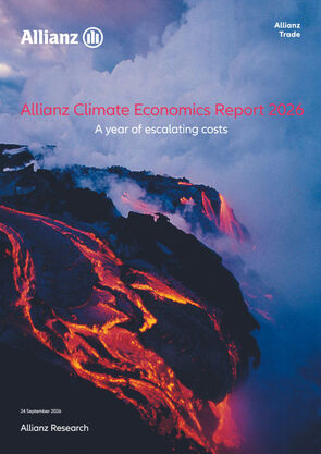 Allianz Climate Economics Report 2026 (Cover; Quelle: Allianz Tarde)