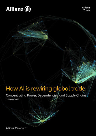 Allianz-Trade Analyse zu KI und Welthandel (Cover; Quelle: Allianz Trade)