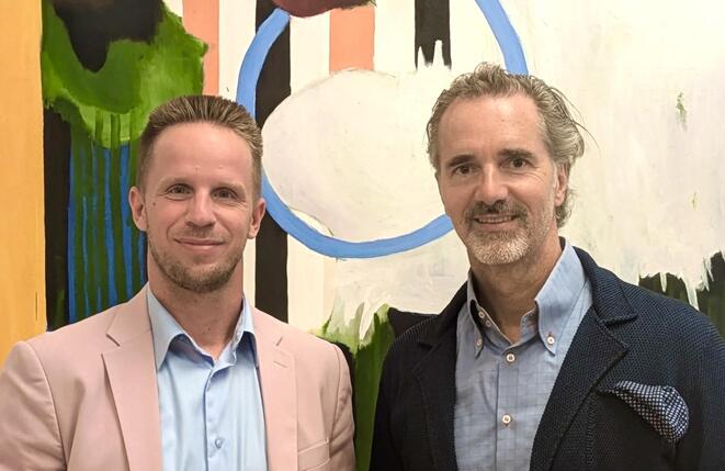 Rene Besenbäck (Wefox, links) mit Martin Schäfer (VMK). Bild: Wefox/Wimmer