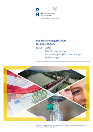 Bundesrechnungsabschluss 2025 (Cover; Quelle: RH)