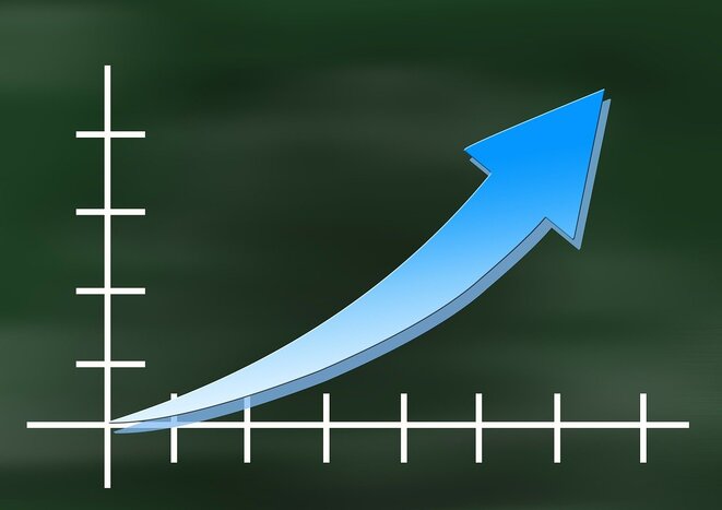 Diagramm, Pfeil, Aufschwung (Bild: Gerd Altmann/Pixabay)