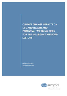 Eiopa-Bericht zu Klimawandel und Lebens- und Krankenversicherungen (Cover; Quelle: Eiopa)