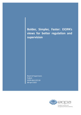 Das Eiopa-Papier zu besserer Regulierung und Aufsicht (Cover; Quelle: Eiopa)