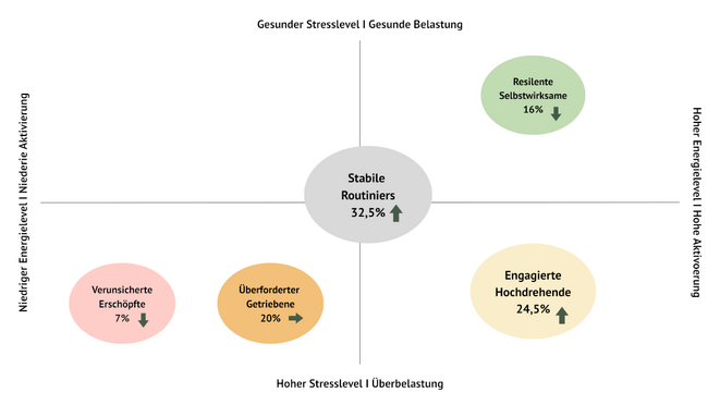 Die fünf Beschäftigtengruppen (Grafik: Instahelp)