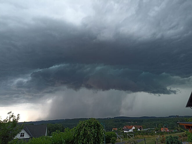 Gewitterzelle am Donnerstagnachmittag über der Steiermark (Bild: Österr. Hagelversicherung)