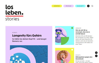 Losleben-Startseite (Screenshot)