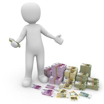 Männchen mit Euro-Scheinen (Bild: Peggy und Marco Lachman-Anke/Pixabay)