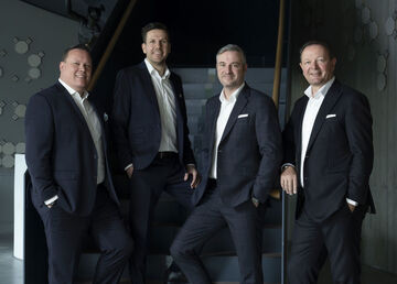 Merkur-Vorstand: Markus Spellmeyer, Markus Zahrnhofer, Andreas Gaugg und Christian Kladiva (Bild: Kanizaj)