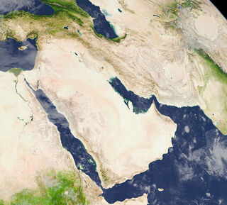 Naher Osten vom Weltraum aus (Bild: Hartono Creative Studio)