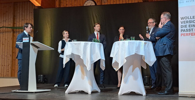 V.l.n.r.: Stefan Trojer, Celine Anzur, Alexander Figl, Maria Althuber-Griesmayr, Christoph Berghammer und Ulrich Herzog (Bild: Lampert) V.l.n.r.: Stefan Trojer, Celine Anzur, Alexander Figl, Maria Althuber-Griesmayr, Christoph Berghammer und Ulrich Herzog (Bild: Lampert)