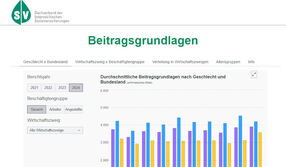 Dashboard Beitragsgrundlagen (Screenshot)