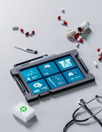Tablet mit Gesundheitsdaten, Medikamente (Bild: 8machine _) Tablet mit Gesundheitsdaten, Medikamente (Bild: 8machine _)