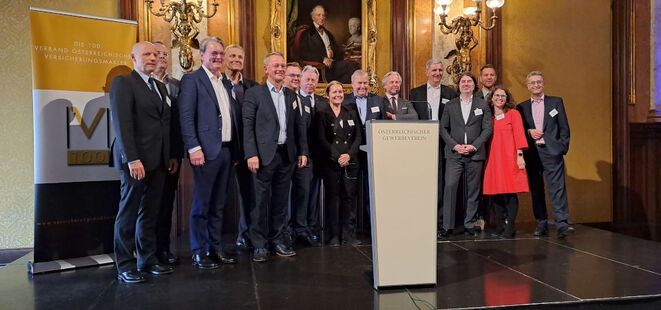 VÖVM-Vorstand beim Brokers Lunch 2025 (Bild: Lampert)