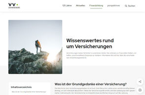 Neuer Wissensbereich im VVO-Newsroom (Screenshot)